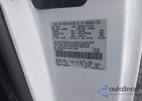 2001 Ford F-150 Xl/Xlt из США, поврежденный, VIN 2FTZX07251CA73398